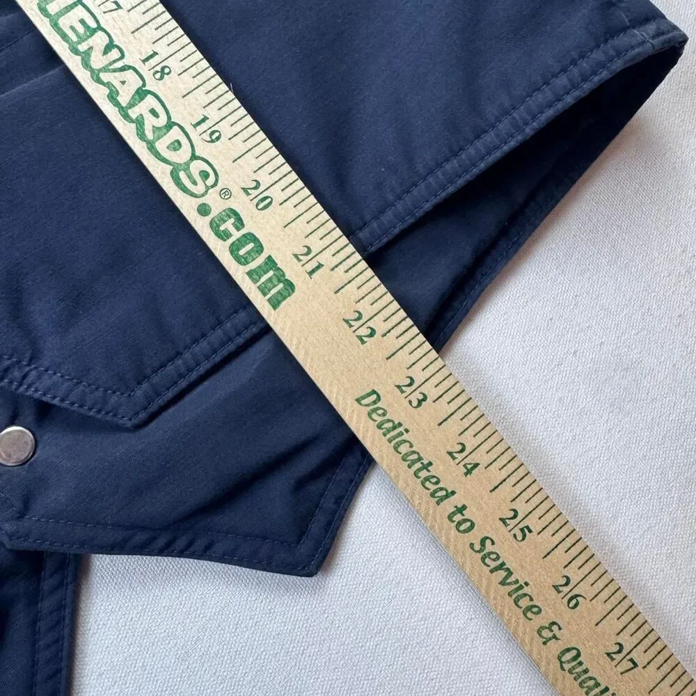Vintage 80s The North Face Vest Jacket Men Large Blue Quilted Talon Button Up